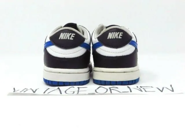 2008 vtg nike dunk low white varsity royal grey black toddler 316610-146 sz 6c