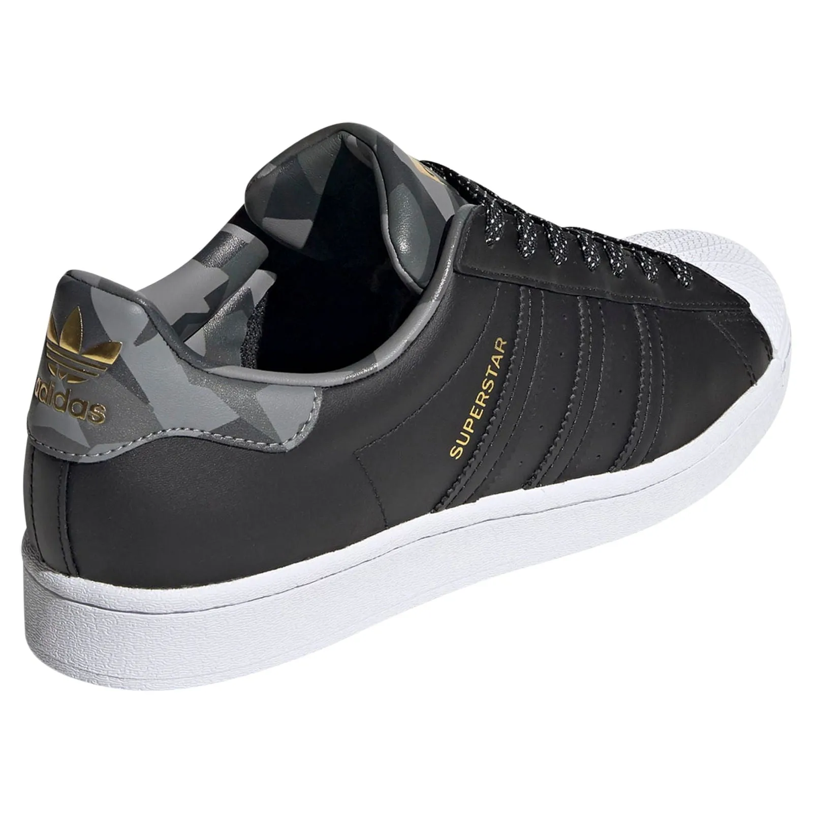 adidas Originals Superstar Shoes - Black / Grey Camo