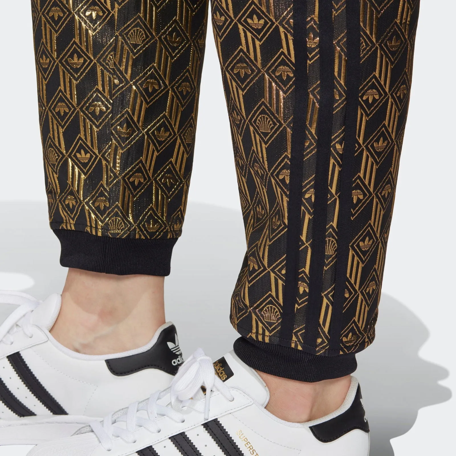 adidas Originals Women's Premium Superstar Track Pants - Black & Gold