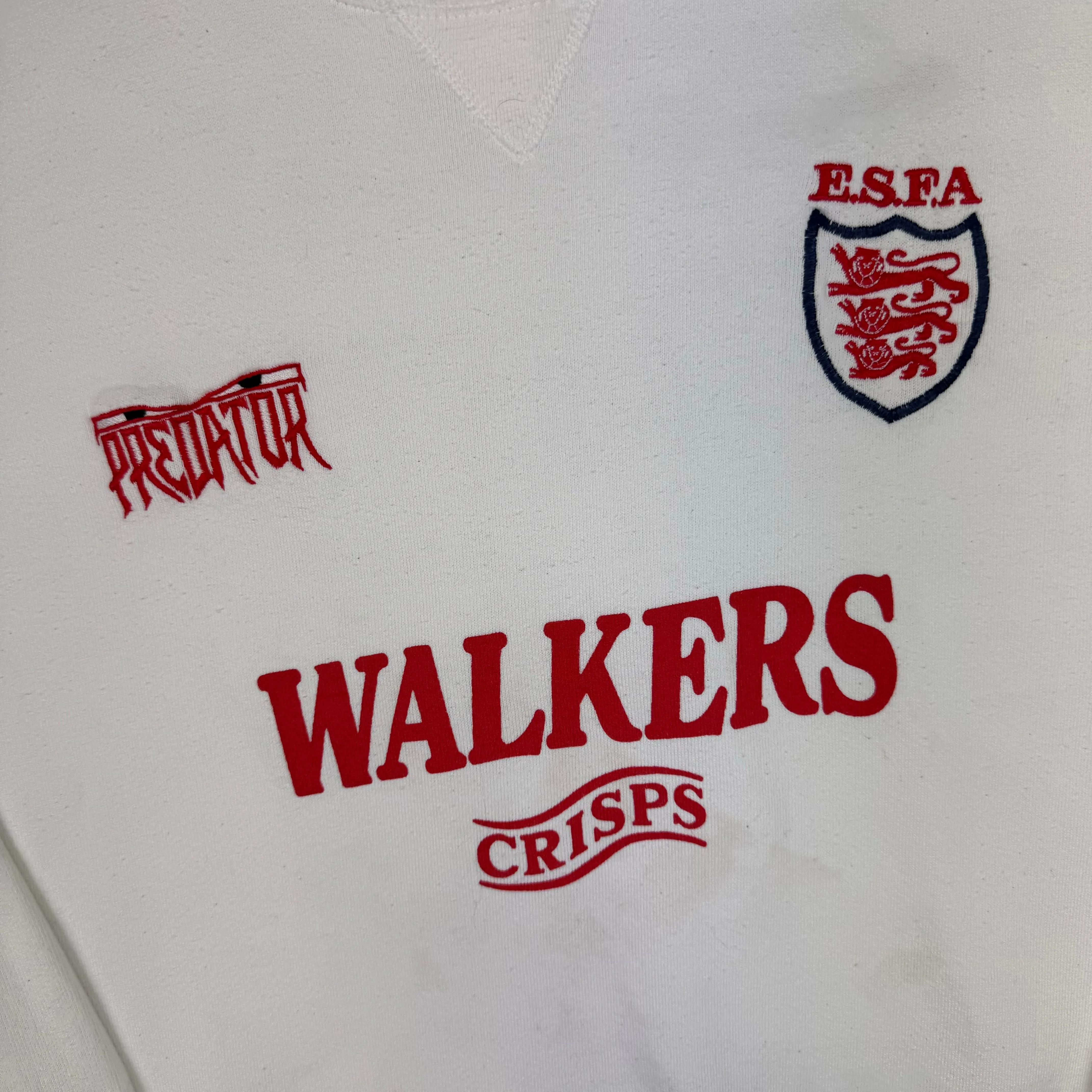 Adidas Predator England Walkers Crisps White Sweatshirt Rare