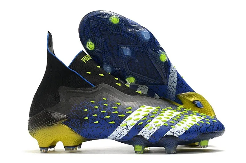 Adidas Predator Freak+ Laceless FG Superlative - Blue / Black / White / Yellow