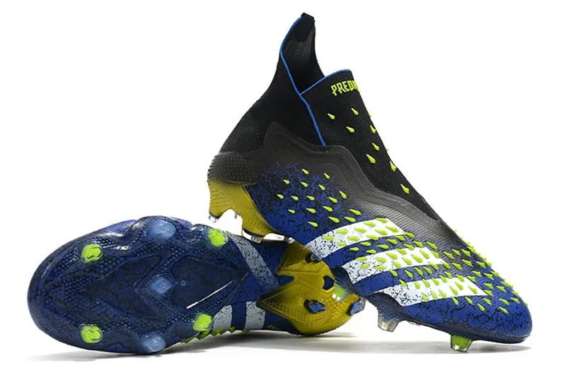 Adidas Predator Freak+ Laceless FG Superlative - Blue / Black / White / Yellow