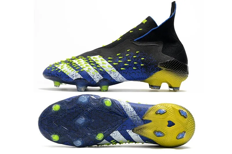 Adidas Predator Freak+ Laceless FG Superlative - Blue / Black / White / Yellow