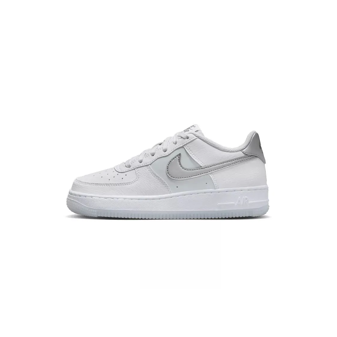 Baskets Nike Air Force 1 Junior - Blanc/Gris - Femme