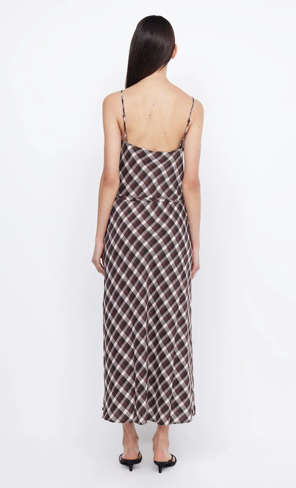 Bec and Bridge      BEC + BRIDGE - CHIARA WRAP MAXI DRESS (BASKET WEAVE CHECK)  FINAL SALE