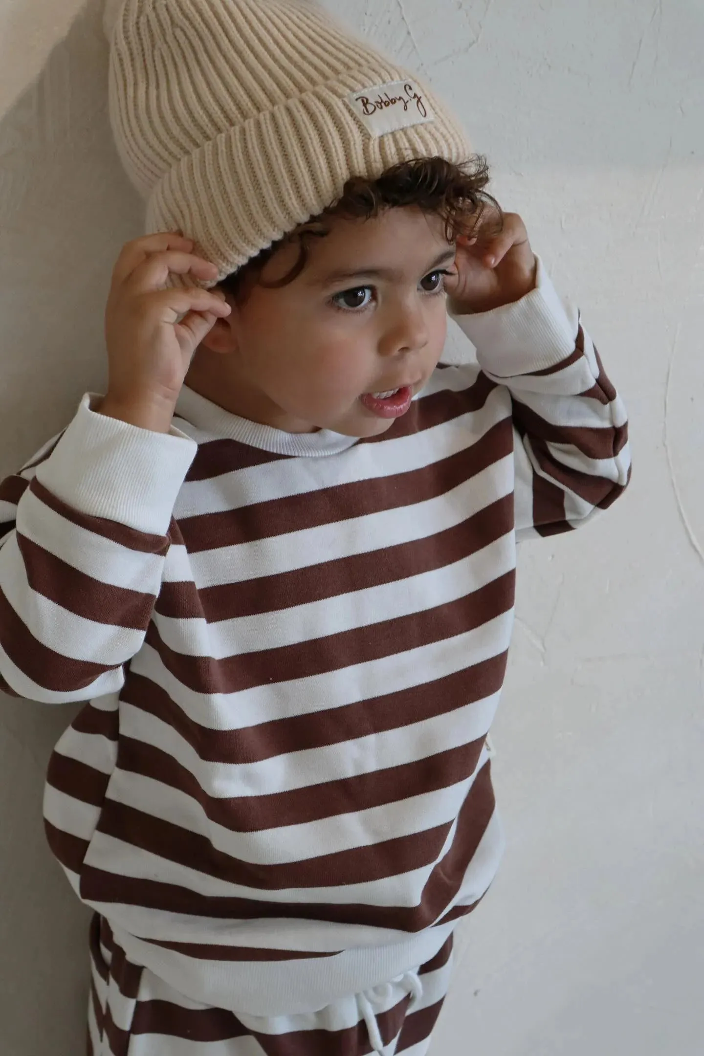 Bobby G Baby Wear - Camden Pullover | Chocolate Stripe