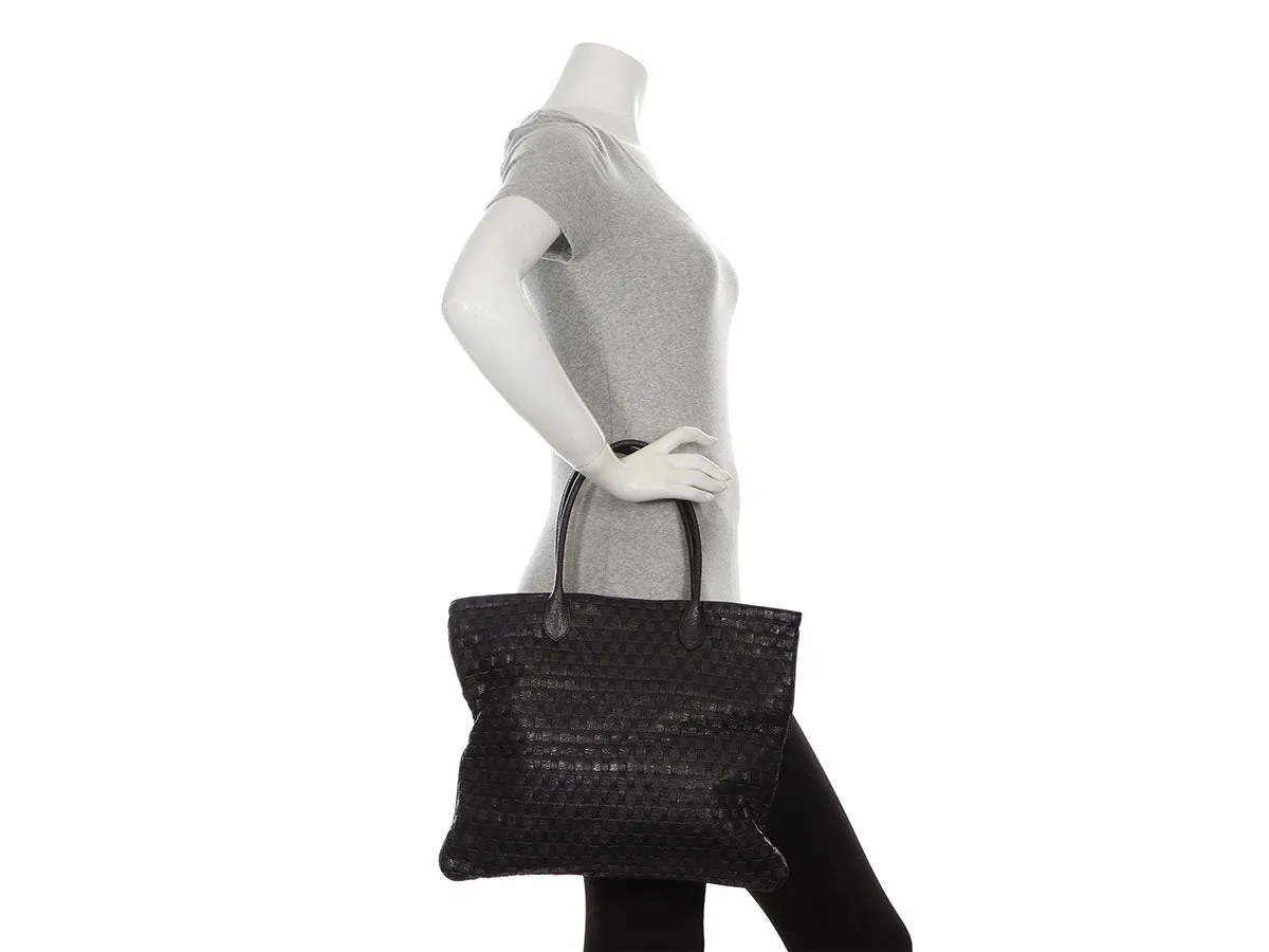 Bottega Veneta Black Basket Weave Tote