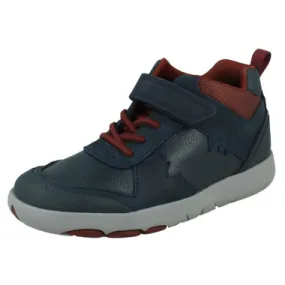 Boys Clarks Casual Hi-Top Trainers Rex Park K