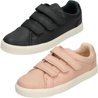 Childrens Unisex Clarks Hook & Loop Trainers City Oasis Lo K