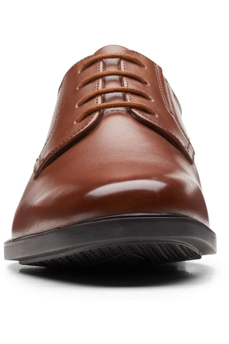 Clarks Howard Walk Dark Tan Leather