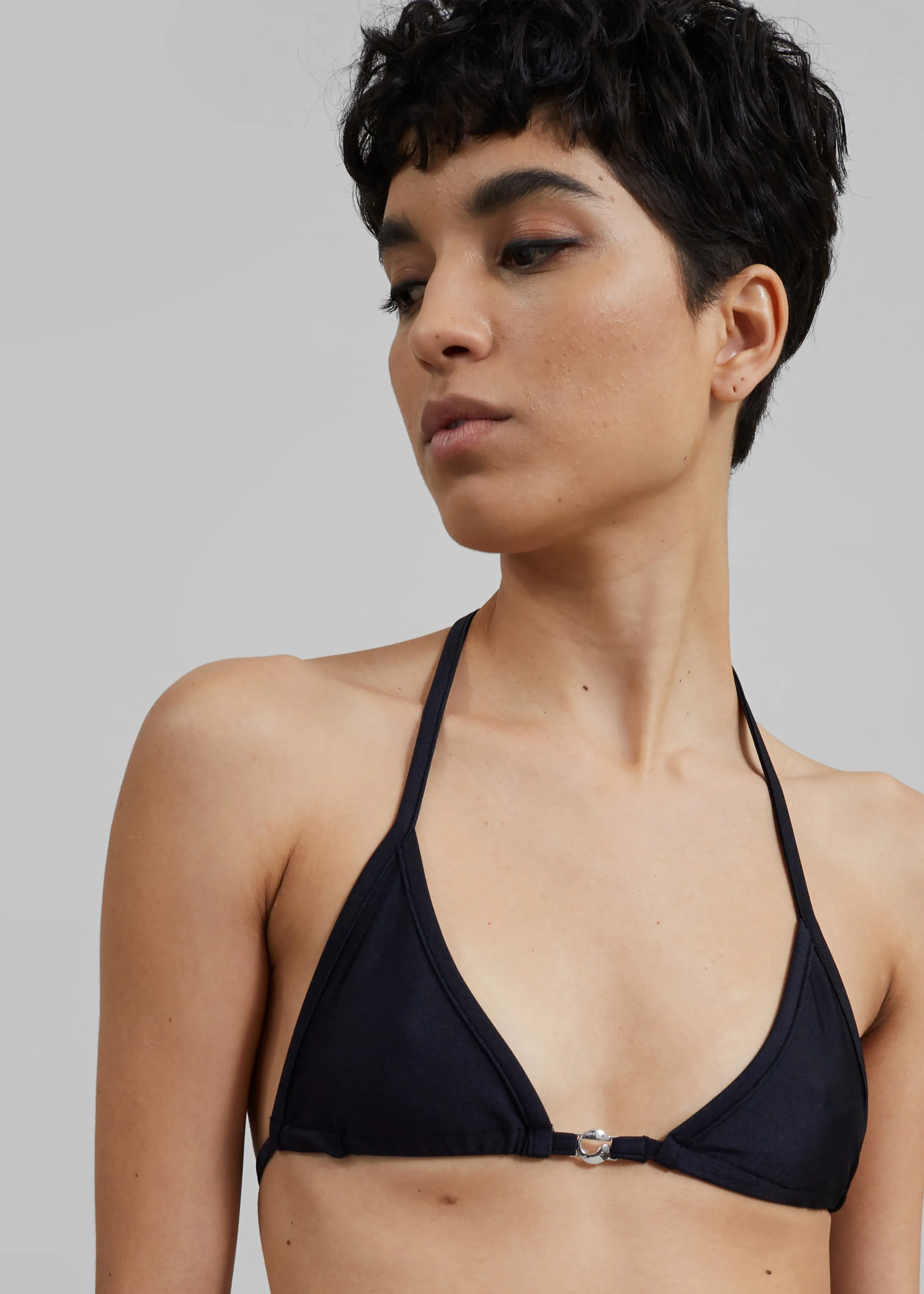 Coperni Branded Bikini Top - Black