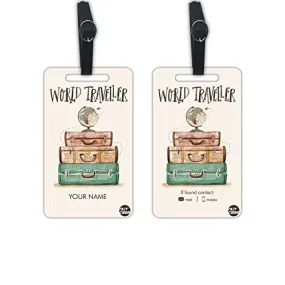 Custom Luggage Tags for Your Suitcase Baggage Tag - World Traveller