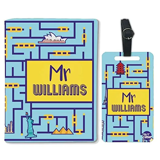 Customized Mr & Mrs Couples Passport Covers Suitcase Tag - Mr Traveller