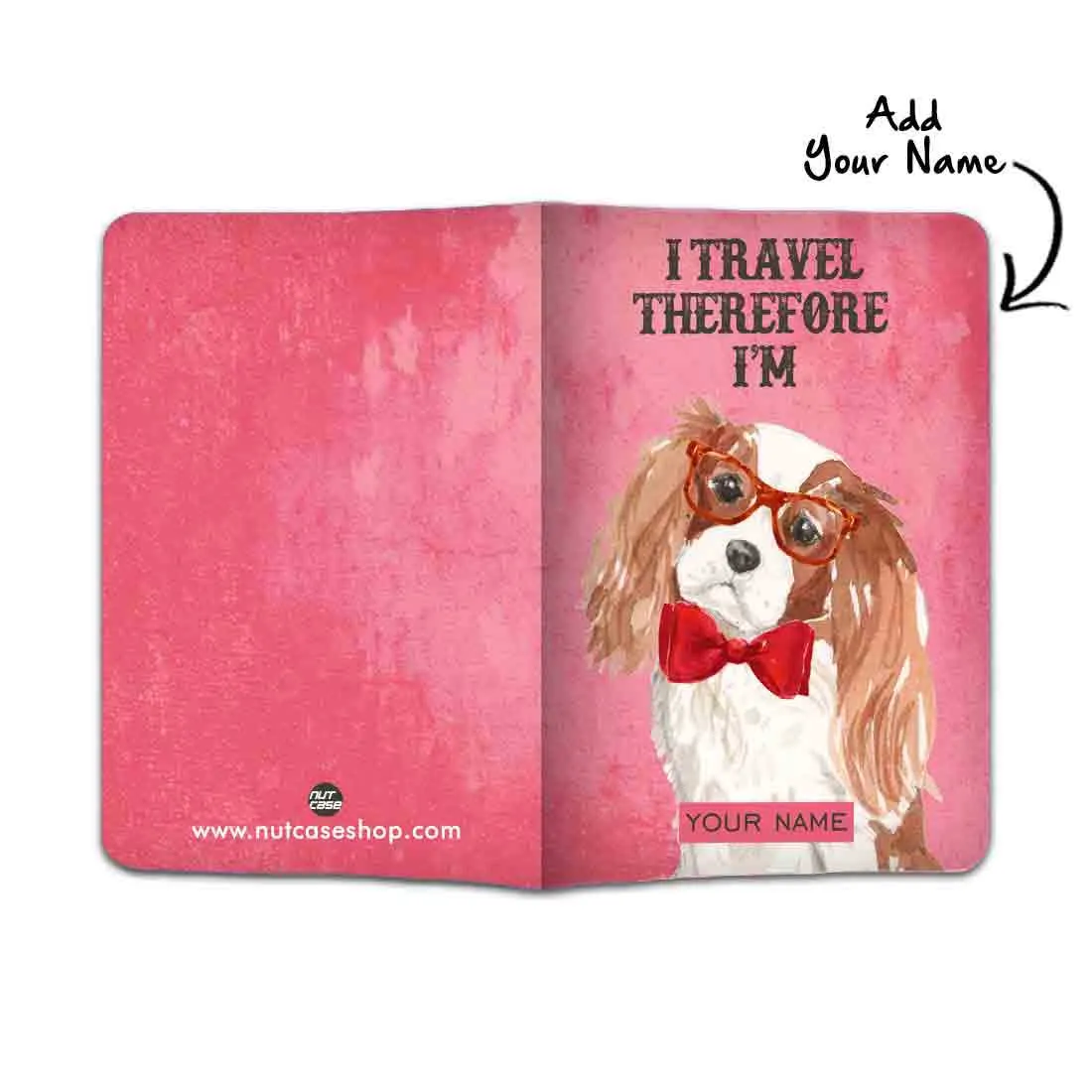 Customized Passport Cover Travel Suitcase Tag - Cute Dog