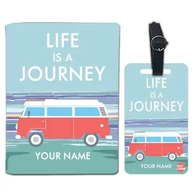 Customized Passport Cover Travel Suitcase Tag - Flie is A Journey