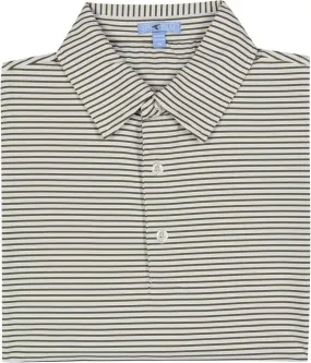 Freeport Striped Performance Polo- Chive