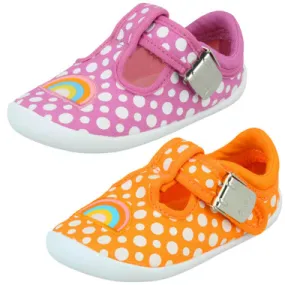 Girls Clarks T Bar Casual Shoe Roamer Sun T