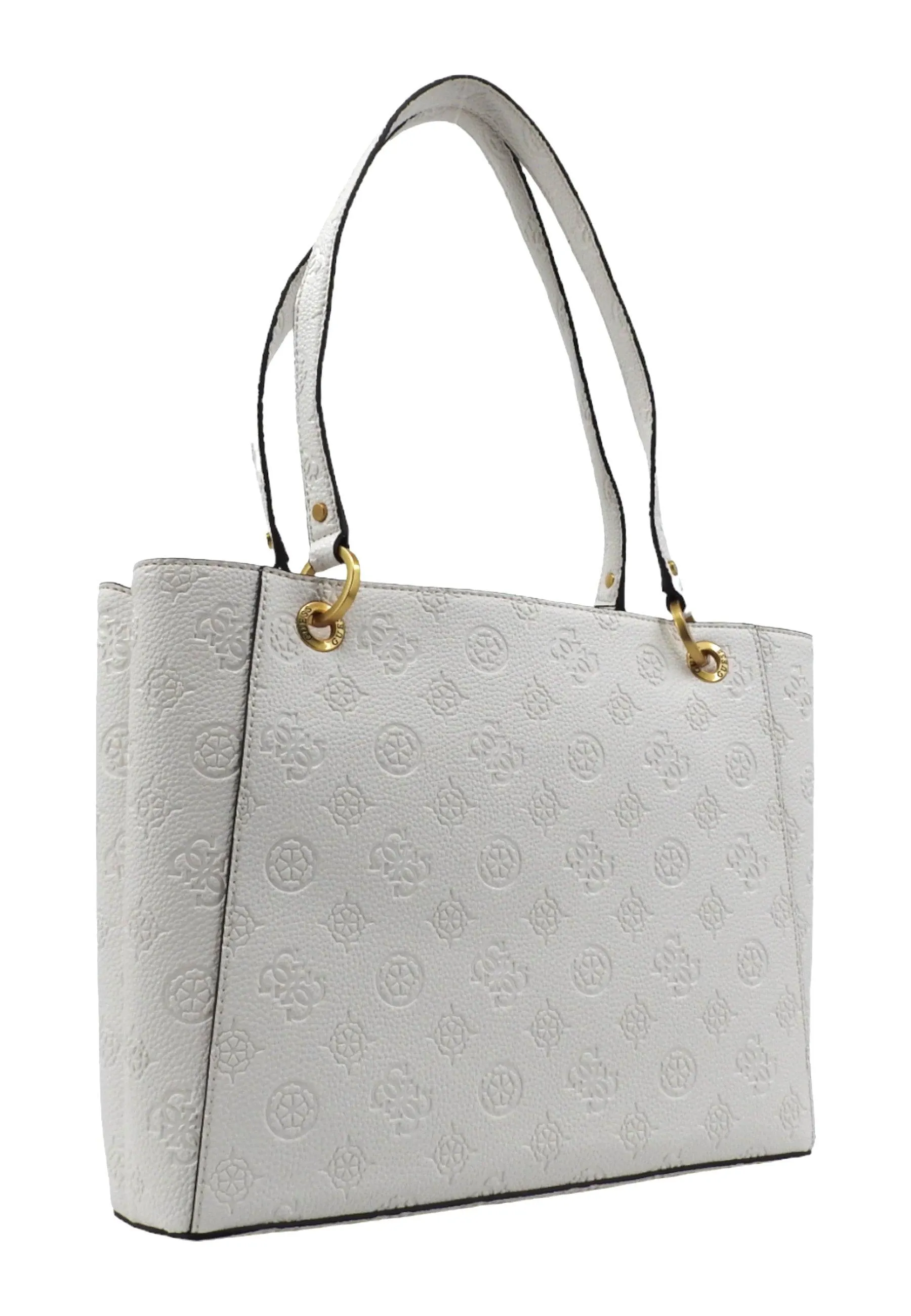 GUESS Izzy Peony Borsa Donna Tote Stone Logo Bianco PD920925