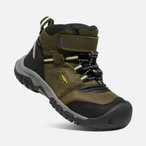 Keen Little Kid’s Ridge Flex Waterproof Boot Olive/Dusky Citron