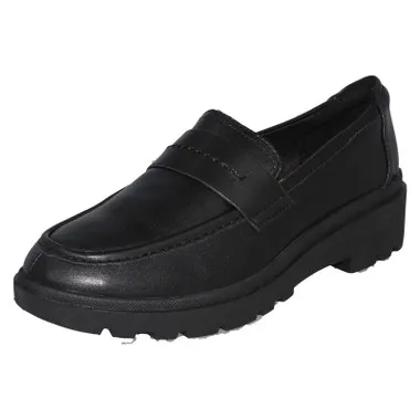 Ladies Clarks Lightweight Chunky Sole Flat Loafer - Calla Ease