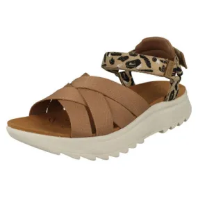 Ladies Clarks Strappy Detailed Platform Sandals - DashLite Cross