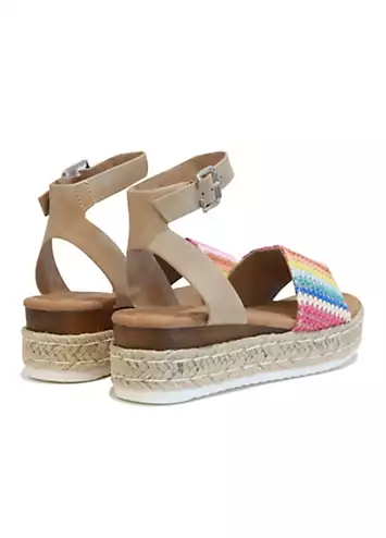 Linzi Fernley Multicoloured Strap Wedge Sandals | Grattan