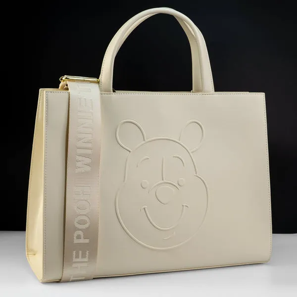 Loungefly x Disney Winnie the Pooh Minimal Cream Crossbody Tote Handbag