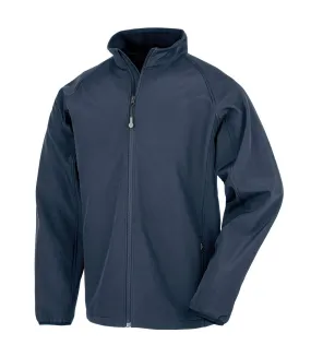 Mens softshell printable jacket navy Result Genuine Recycled