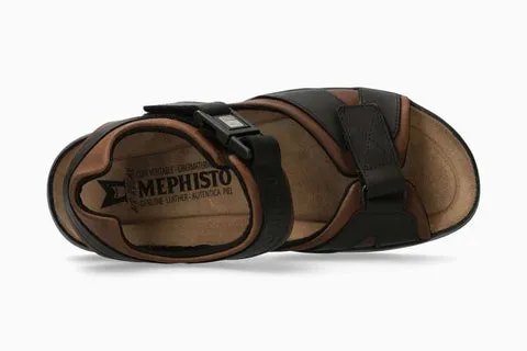 Mephisto Mens Shark Fit Sandals - Dark Brown