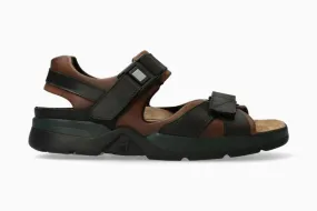 Mephisto Mens Shark Fit Sandals - Dark Brown