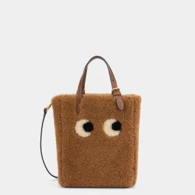 Mini N/S Eyes Shearling Cross-body Tote-              