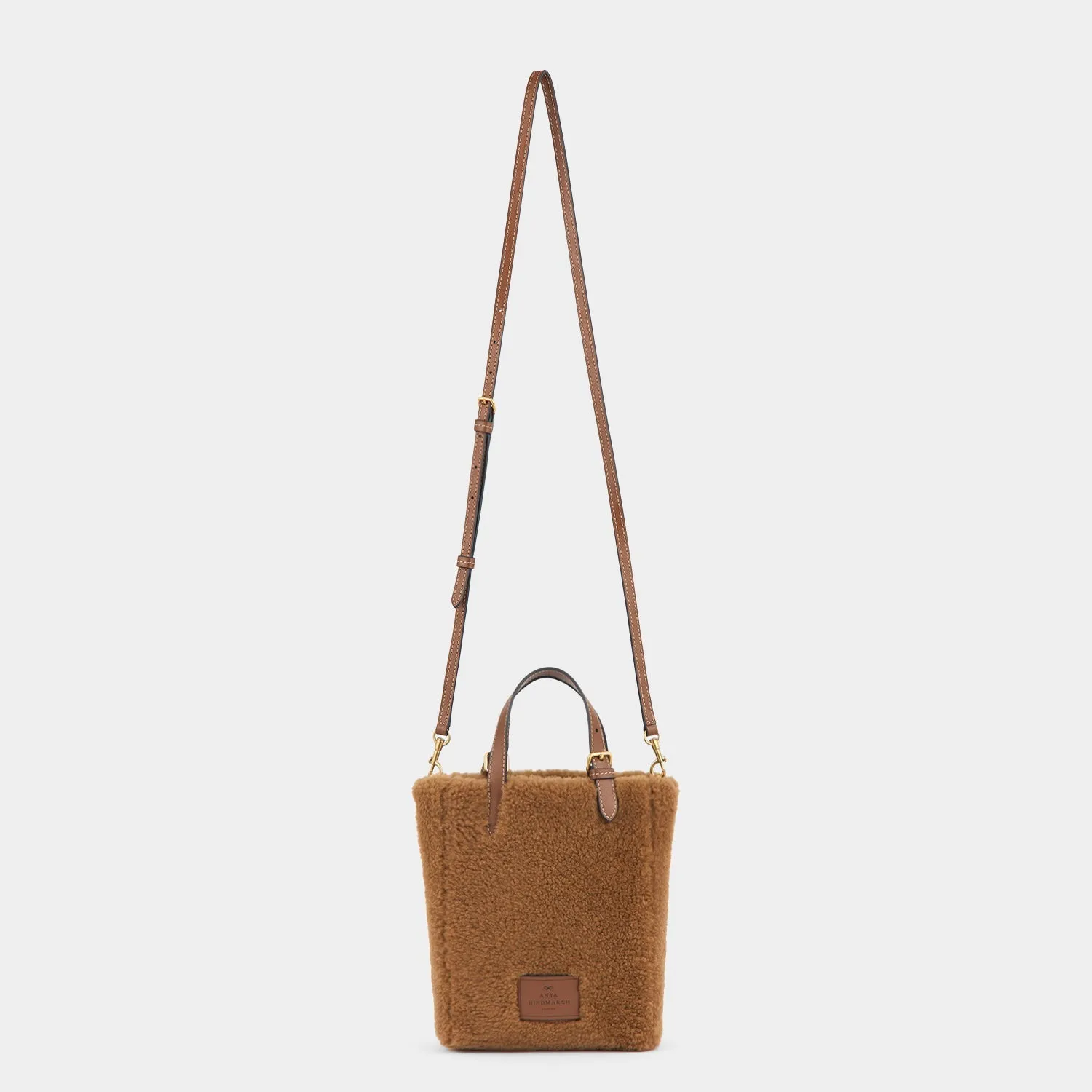 Mini N/S Eyes Shearling Cross-body Tote-              