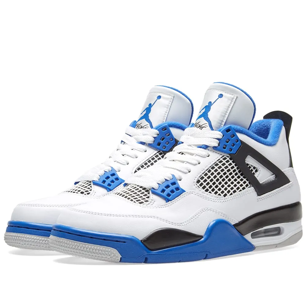 Nike Air Jordan 4 Retro 'Motorsport'White, Game Royal & Black