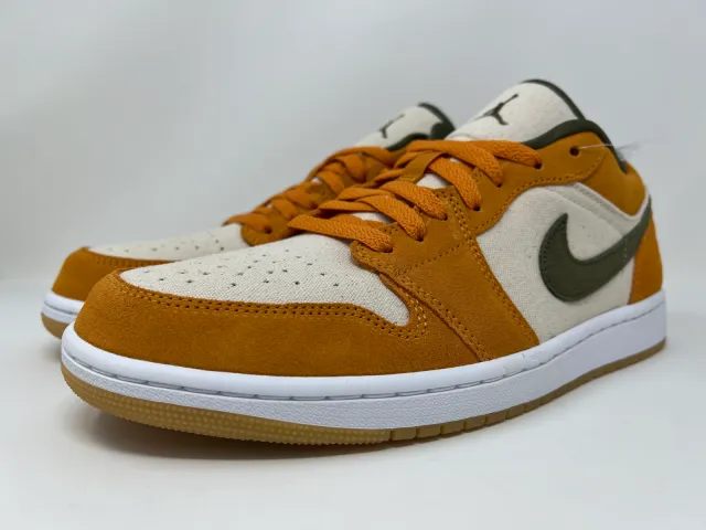 Nike Air Jordan Retro I 1 Low SE Light Curry Orange Oli ...