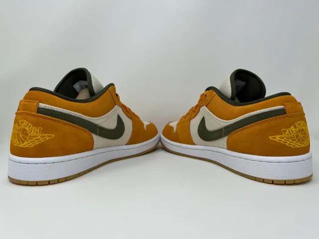 Nike Air Jordan Retro I 1 Low SE Light Curry Orange Oli ...