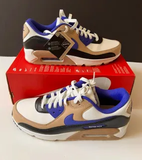 NIKE AIR MAX 90 WHITE KHAKI BLACK PURPLE