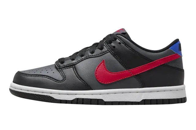 NIKE DUNK LOW GS BLACK UNIVERSITY RED