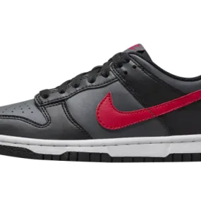 NIKE DUNK LOW GS BLACK UNIVERSITY RED