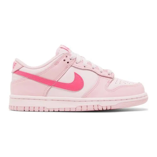 Nike dunk low gs (triple pink/ medium soft pink/ hyper pink/ pink foam) big kids 3.5y-7y dh9765-600