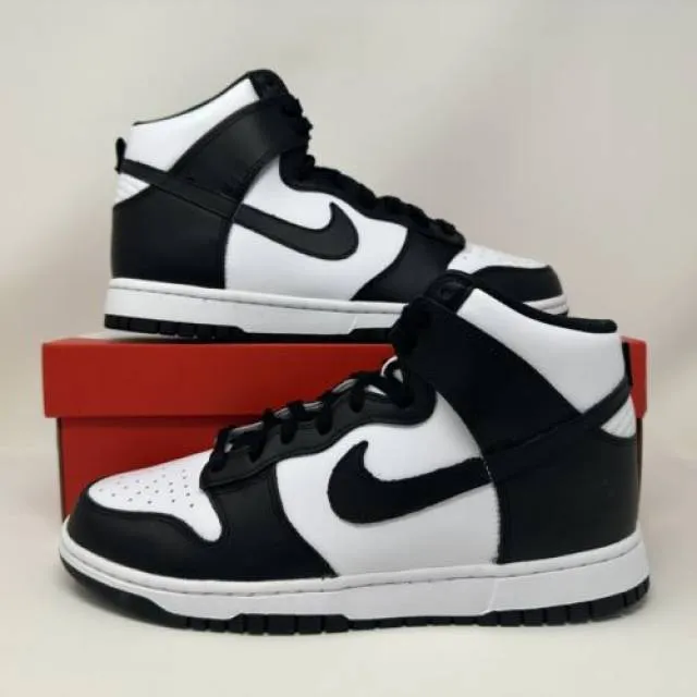 Nike w dunk high hi panda 2021 black white women's size 11.5 men's 10 dd1869-103