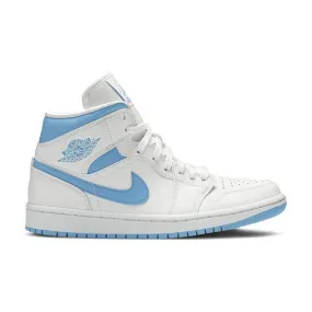 Nike Women's Air Jordan 1 Mid (UNC/ White/ Carolina Blue...