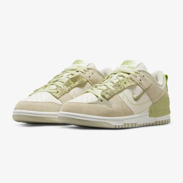 Nike women's dunk low disrupt 2 (green snake/ phantom/ olive aura/ vivid green/ light stone) sizes 6