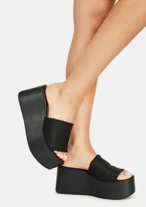 Noir U Make It Better Platform Sandals-