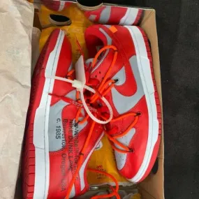 Off-white x nike dunk low university red