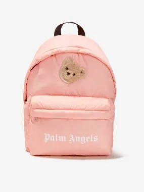 Palm Angels Girls Logo Bear Backpack in Pink