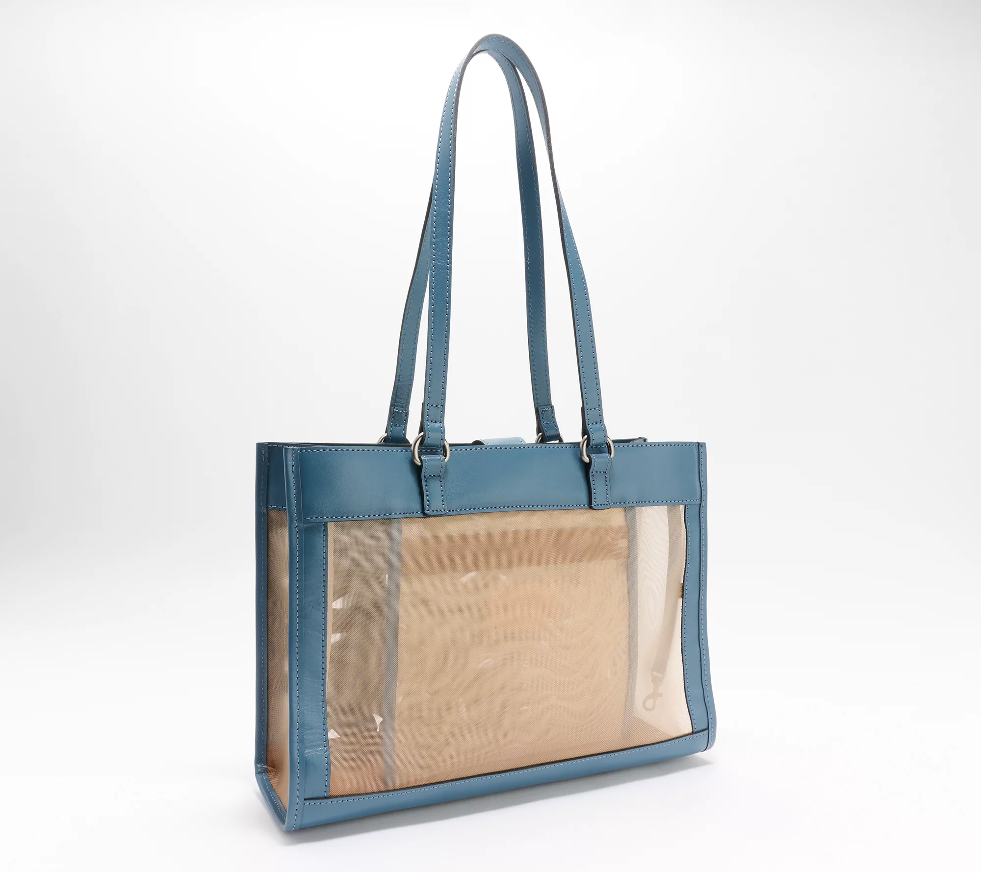 Patricia Nash Gianella Leather & Mesh Cavo Cut Out Tote