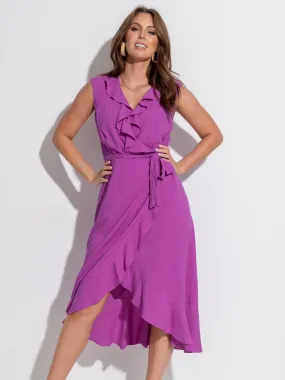 Pour Moi Midaxi Wrap Beach Dress withLENZING™ ECOVERO™ Viscose fibres - Light Purple