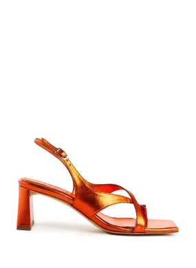 Souliers martinez  Arcos leather heeled sandals - Orange