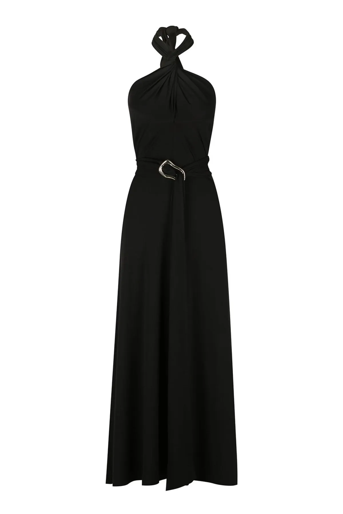 Tempest Halter Wrap Dress - Black