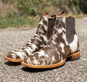 Texanos: Men’s Casual Cowhide Brown/White Ankle Boot BOT1703